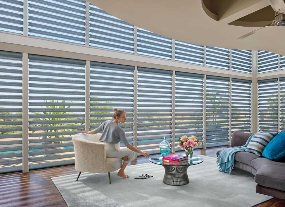 Hunter Douglas Pirouette® Window Shadings sheer shades sheer blinds Window treatments near Costa Mesa, California (CA).