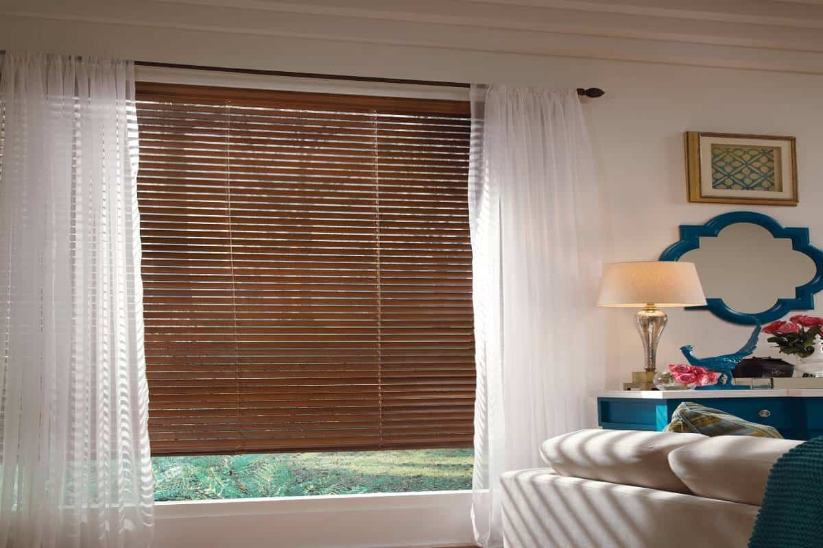 Hunter Douglas Parkland® Wood Blinds, wooden blinds, blackout blinds near Costa Mesa, California (CA)