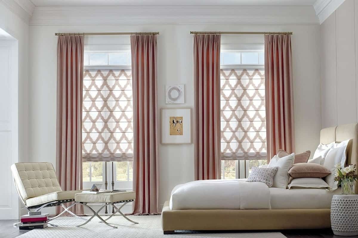 Best Shades for Guest Bedrooms, Hunter Douglas Design Studio™ Roman Shades near Costa Mesa, California (CA)