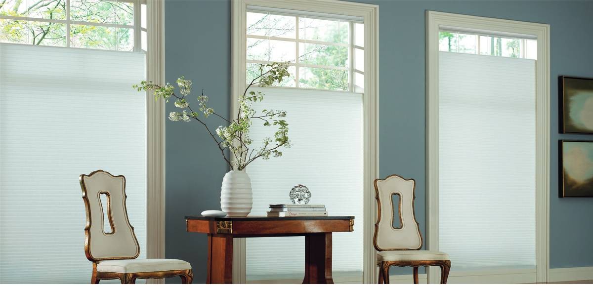 Hunter Douglas PowerView® Automation on Duette® Cellular Shades near Costa Mesa, California (CA)